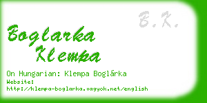 boglarka klempa business card